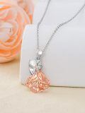wholesale 925 Sterling Silver Mask And Dress Necklace-0-3