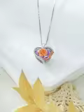 TOUPOP 925 Silver Amethyst Valentine's Day Gifts For Daughter Necklace-0-5