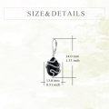 wholesale 925 Sterling Silver Black Tourmaline Snake Dangle Drop Leverback Earrings Crystal Healing Jewelry Spiritual Protection Gifts for Women-0-3