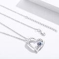 wholesale 925 Sterling Silver Heart with Sea Turtle Shell Pendant Necklace s for Women Girls-0-2