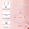 TOUPOP Sterling Silver Birthstone Adjustable Tennis Bracelet-0-4