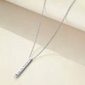 wholesale 925 Sterling Silver Inspirational Engraved Message Vertical Bar Necklace for Women Gifts-0-1
