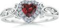wholesale 925 Sterling Silver Celtic Knot 1ct Heart Moissanite Diamond Birthstone Ring-0-0