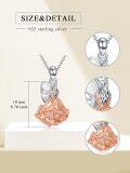 wholesale 925 Sterling Silver Musical Theatre Mask and Rose Pendant Necklace for Women Gifts with Box-0-4