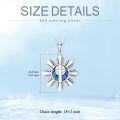 wholesale 925 Sterling Silver Cross & Abalone Shell Philippine Sun Pendant Necklace for Women-0-3