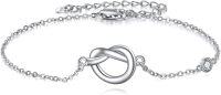 wholesale 925 Sterling Silver Infinity Love Knot Chain Bracelet for Women and Girls-Love Knot