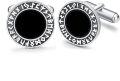 wholesale 925 Sterling Silver Black Onyx Rune Design Mens Cuff Links Stud Set Gift Boxed-0-0