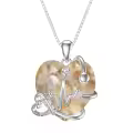 TOUPOP 925 Silver Topaz Stethoscope Heartbeat Necklace Nurse Gift-0-0
