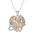 TOUPOP 925 Silver Topaz Stethoscope Heartbeat Necklace Nurse Gift-0-0