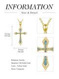 wholesale 14k Turquoise Cross Pendant Necklace-0-3