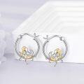 wholesale 925 Sterling Silver Octopus Hoop Earrings Wholesale With Selfie Pose-0-3