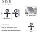 wholesale 925 Sterling Silver Ankh Symbol Stud Earrings for Men - Father's Day Gifts for Dads and Husbands-0-1