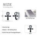 wholesale 925 Sterling Silver Ankh Symbol Stud Earrings for Men - Father's Day Gifts for Dads and Husbands-0-1