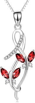 wholesale Sterling Silver Austrian Crystal Infinity Butterfly Pendant Necklace-0-14