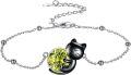 wholesale 14K Gold Pink Crystal Black Cat Pendant Necklace for Women Cats Lover-0-23