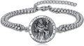 wholesale Sterling Silver St. Francis Bracelet  - Patron Saint of Animals Gift for Men & Women-0-0
