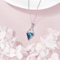 wholesale 925 Sterling Silver Abalone Shell Cubic Zirconia-Shaped Mountain & Sun Pendant Necklace-0-1