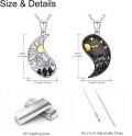 wholesale 925 Sterling Silver Yin Yang Pendant Necklaces Matching Couples Jewelry Sets with Mountains and Stars Design-0-6
