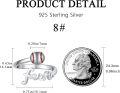 wholesale 925 Sterling Silver Faith Ball Adjustable Open Ring Sport Jewelry Gift-0-2