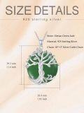 wholesale 14K Gold Sterling Silver Jade Tree of Life Necklace for Women-0-85