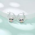 wholesale 925 Sterling Silver Sloth Heart Hoop Earrings - Adorable Gift for Her-0-1
