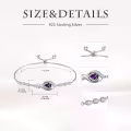 TOUPOP Sterling Silver Alexandrite June Birthstone Infinity Love Bracelet-0-5