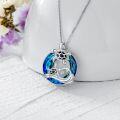 wholesale TOUPOP Sea Turtle Necklace For Women Sterling Silver Ocean Theme Crystal Pendant Jewelry Summer Beach Gifts For Marine Animal Lovers -0-2