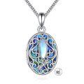 wholesale 925 Sterling Silver Tree of Life Locket Necklace with Dragonfly and Abalone Shell Inlay for Women Wife Girlfriend-0-0