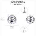 wholesale 925 Sterling Silver Perforated Ball Dangle Earrings - Sporty & Stylish  for Her-0-4
