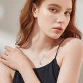 wholesale 925 Sterling Silver Moon & Girl with Black Cat Pendant Necklace for Women-0-1