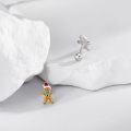 wholesale 925 Sterling Silver Gingerbread Man Stud Earrings-0-4
