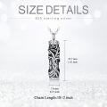wholesale TOUPOP Tree Of Life Urn Necklaces For Ashes, Cylinder Bar Urn Necklace Sterling Silver Family Tree Keepsake Necklace For Ashes Memorial Cremation Jewelry For Ashes Gifts For Women Mom Wife Sister -0-5