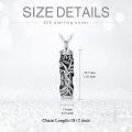 TOUPOP Sterling Silver Tree Of Life Urn Necklace For Ashes Memorial Jewelry-0-5