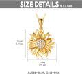 wholesale 14K Gold Lotus Flower Pendant Necklace with Cubic Zirconia Stones - Elegant s for Women-0-4