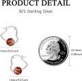 wholesale 925 Sterling Silver Basketball Ball Sporty Hoop Earrings for Women - Hypoallergenic s-0-2
