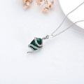 wholesale 925 Sterling Silver Emerald Green Crystal Snake Pendant Necklace - Vintage Style s for Her-0-3