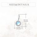 wholesale 925 Sterling Silver Round Moonstone Celtic Knot Drop Earrings For Women-0-5