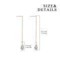 wholesale 925 Sterling Silver CZ Teardrop Chain Threader Drop Dangle Earrings for Women Girls-0-7