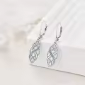 wholesale 925 Sterling Silver Black and White Opal Celtic Knot Drop Earrings Wholesale with Leverbacks for Women-0-14