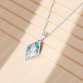 wholesale 925 Sterling Silver Horse Pendant Turquoise Stone Necklace for Women Girls Gifts Mothers Day Birthdays Christmas-0-1