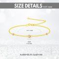 wholesale 14K Gold 12 Birthstone Adjustable Bracelet for Women Wife Mom GF 6 5 7 5 -0-5