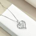 wholesale 925 Sterling Silver Heart Pendant Necklace with Cubic Zirconia and Engraved Message Always My Mother Forever My Friend - Perfect Mothers Day or Birthday Gift for Her-0-1