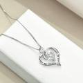 wholesale 925 Sterling Silver Heart Pendant Necklace with Cubic Zirconia and Engraved Message Always My Mother Forever My Friend - Perfect Mothers Day or Birthday Gift for Her-0-1