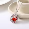TOUPOP Sterling Silver Crystal Tree Of Life Birthstone Necklace Family Pendant Gift-0-4