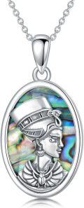 wholesale 925 Sterling Silver Medusa Hecate Nefertiti Goddess Pendant Necklace Magic Wicca Jewelry-0-0