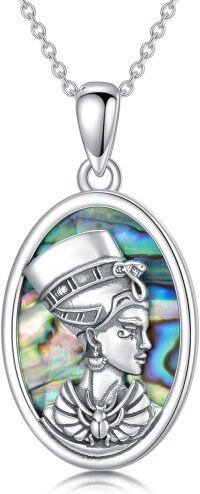 wholesale 925 Sterling Silver Medusa Hecate Nefertiti Goddess Pendant Necklace Magic Wicca Jewelry-Nefertiti-2