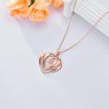 wholesale Sterling Silver Moissanite Heart Initial Pendant Necklace for Her-0-3