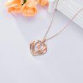 wholesale 925 Sterling Silver Moissanite Heart Initial Pendant Necklace for Her-0-3
