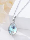 wholesale TOUPOP Urn Necklace For Ashes Sterling Silver Moonstone Cremation Jewelry For Ashes Jewelry Gifts For Nature Lovers Keepsake Memorial Jewelry For Women -0-1