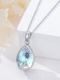 TOUPOP Sterling Silver Moonstone Urn Necklace For Ashes Keepsake Memorial Jewelry-0-1